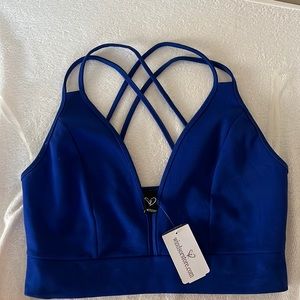 Navy Blue Crop Top (M)